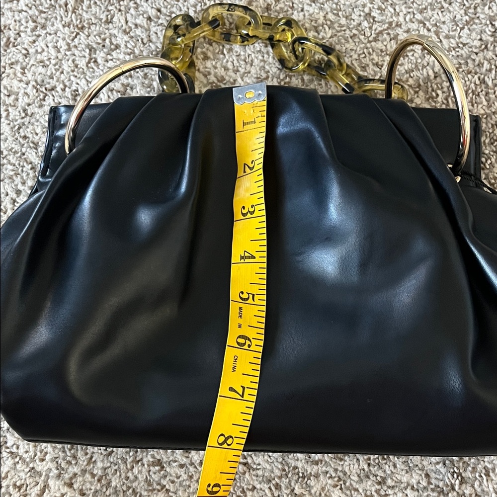 NWT House of Want Black Chill Framed Clutch Black Box Calf - Picture 11 of 11